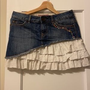 Denim mini skirt